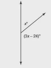 The figure shows how a leaf meets the stem of a flower to form two angles. the value-example-1