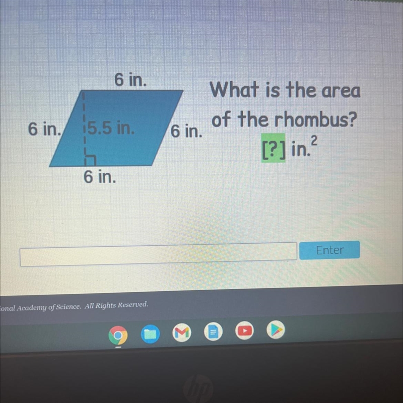 What is the area of the rhombus?-example-1