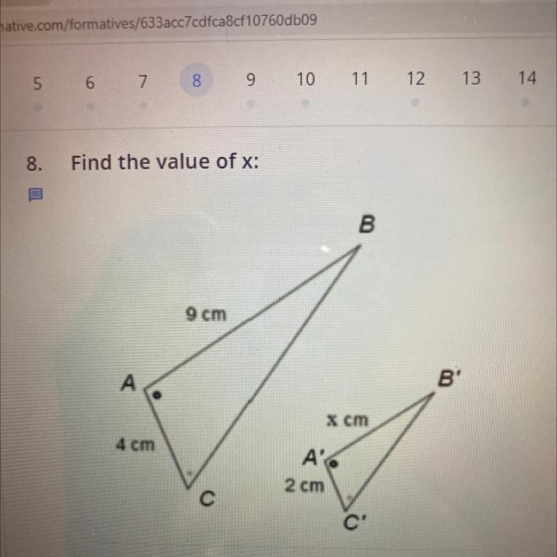 HELP NEEDED!!!!!!!!!! Find the value of x:-example-1