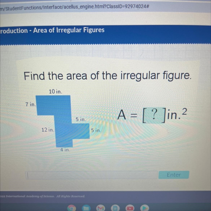 Please helpppp!!! Find the area of the irregular figure-example-1