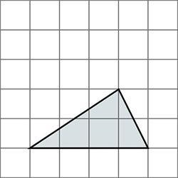 Which statement best describes the area of the triangle shown below? A coordinate-example-1