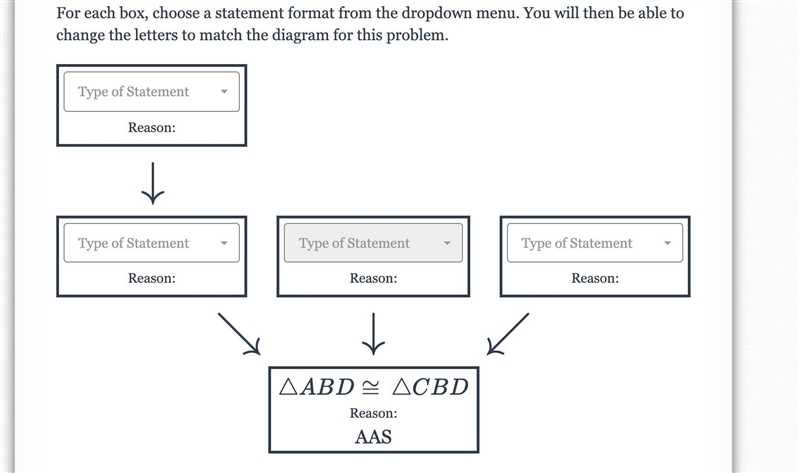 Given BD(line over BD) bisects ∠ABC, complete the flowchart proof below. Note that-example-2