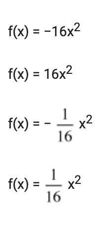 Derive the equation of the parabola with a focus at (0, −4) and a directrix of y = 4. (2 points-example-1