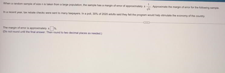 When a random sample of size n is taken from a large population, the same has a large-example-1