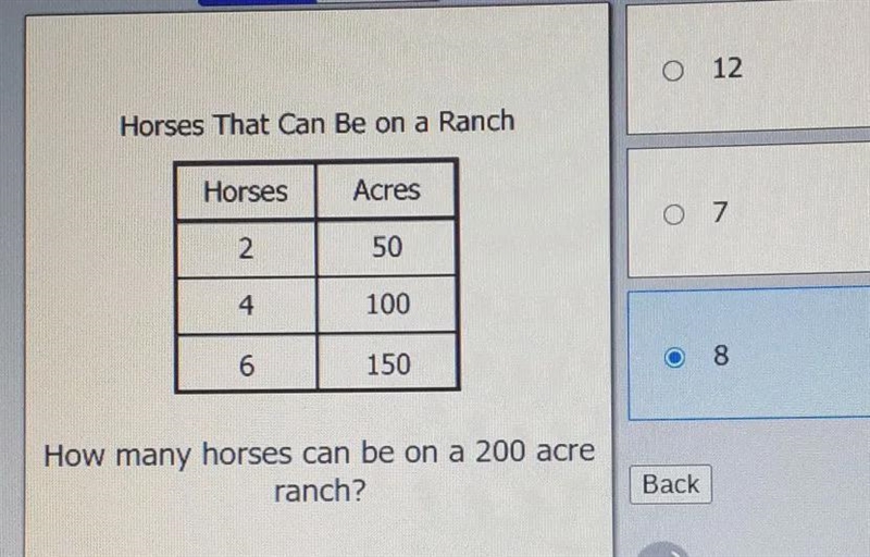 Horses that can be on a ranch. How many horses can be on a 200 acre ranch?-example-1