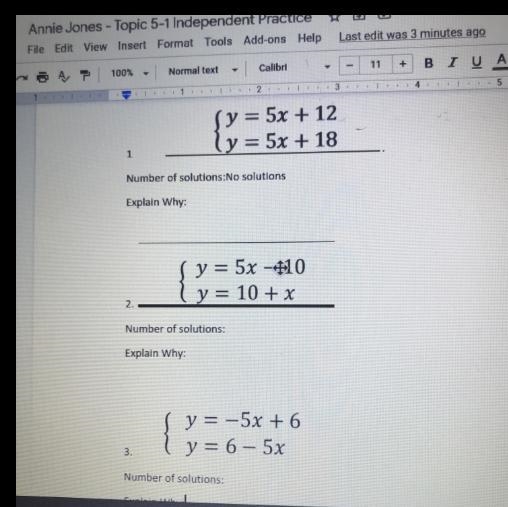 Number of solutions and why?Questions 1-3 is in the photo.-example-1