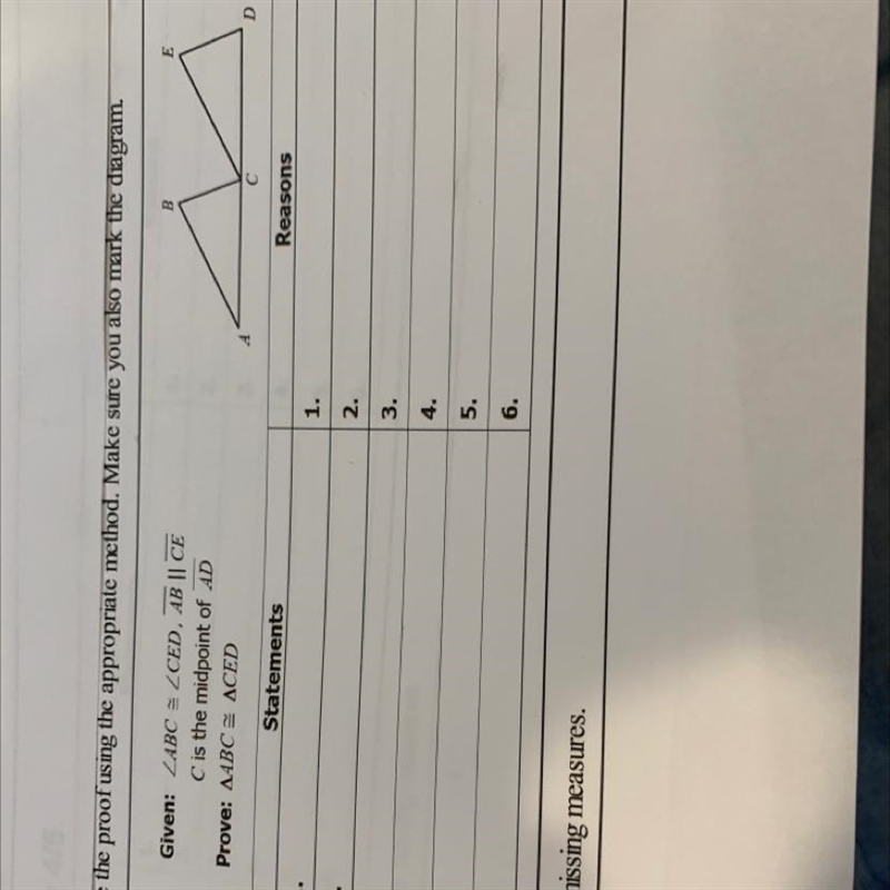 (1) Complete the proof using the appropriate method. Mark the diagram. (2) calculate-example-1