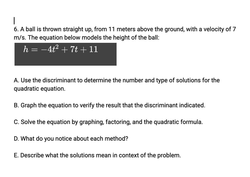 A. Use the discriminant to determine the number and type of solutions for the quadratic-example-1