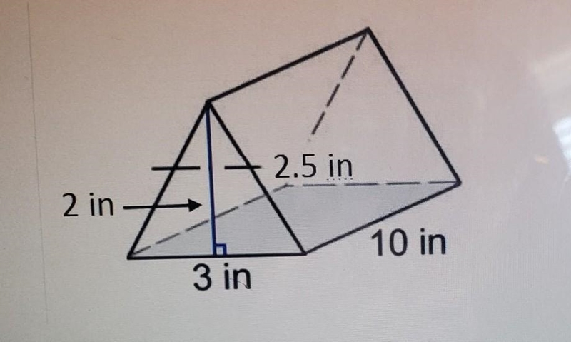 Use the figure below to find lateral surface area. Select one: O 92 square inches-example-1