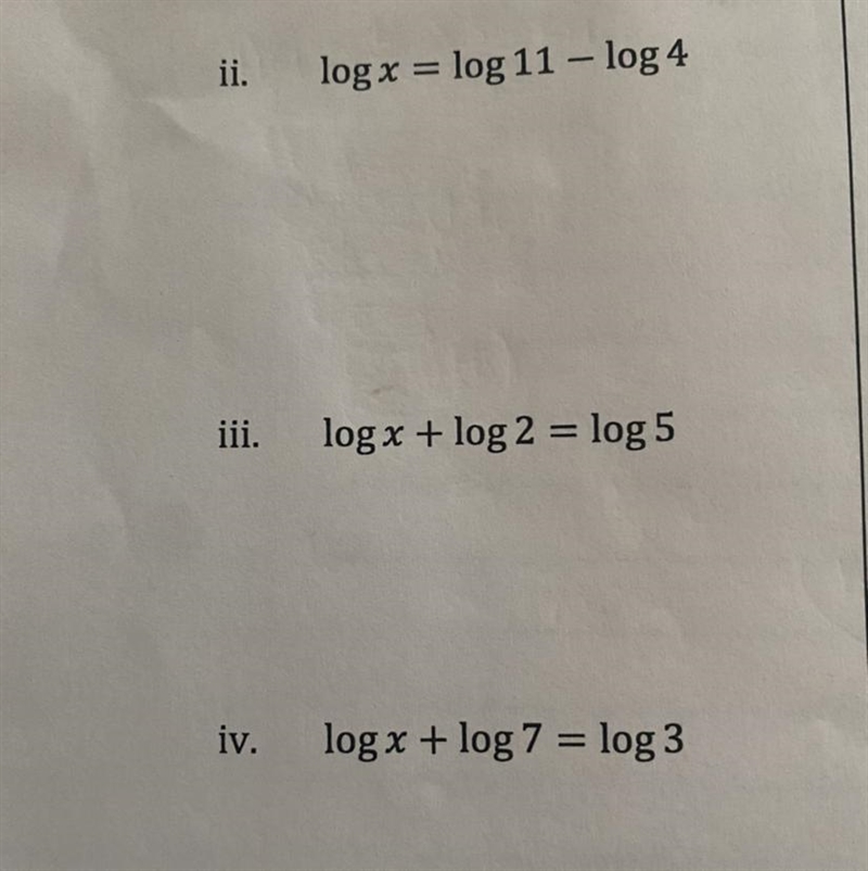 Solve for x in the following equations-example-1