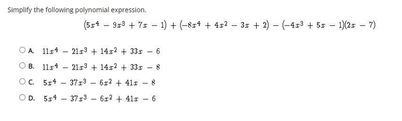 Simplify the following polynomial expression.-example-1