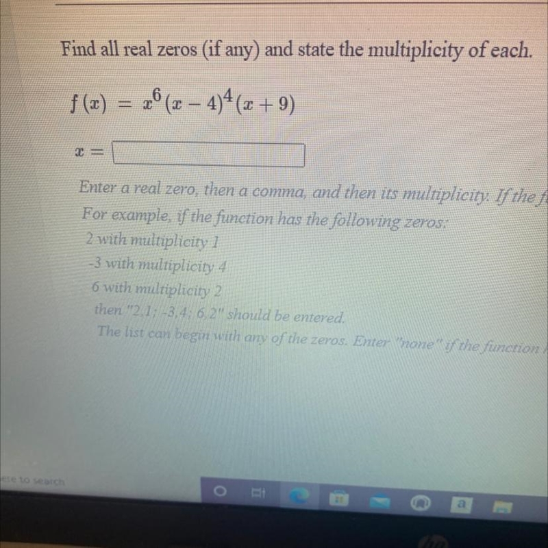 Find all real zeros (if any) and state the multiplicity of each-example-1