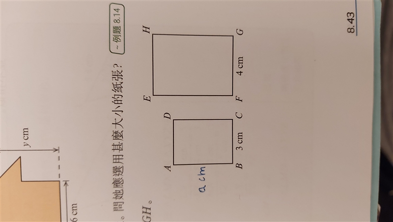 In the figure, ABCD and EFGF are rectangle. ABCD and EFGH are similar.(a) If the length-example-1