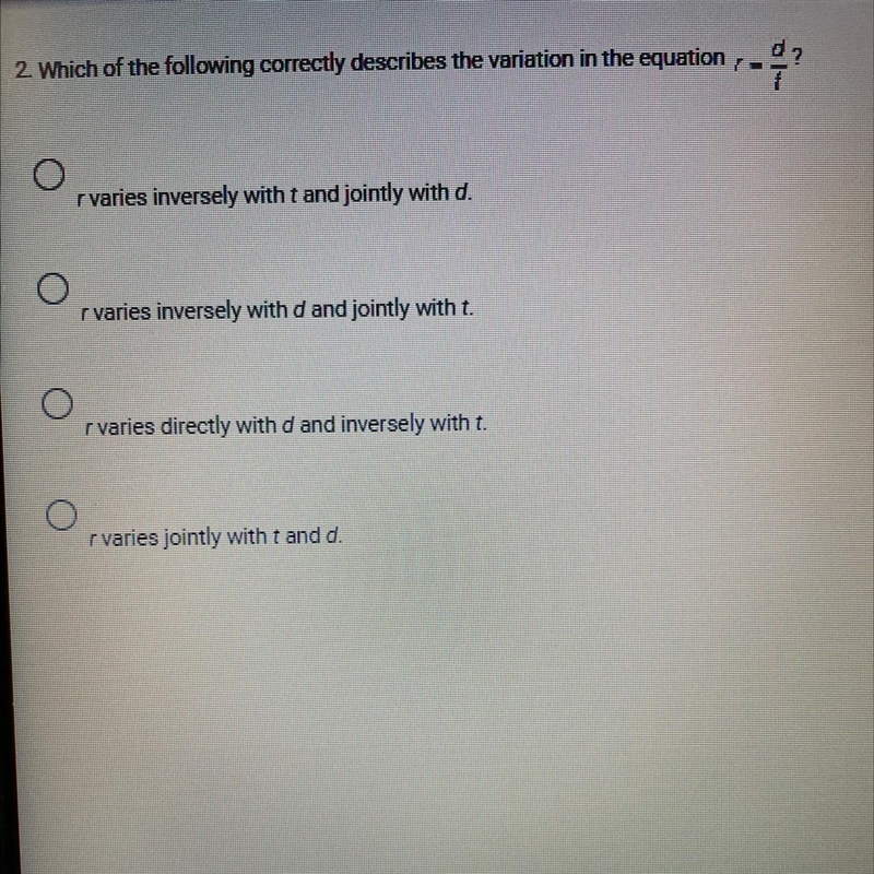 Which of the following correctly describes the variation in the equation-example-1