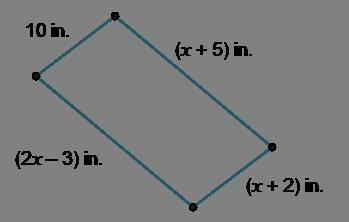 Based on the measures shown, could the figure be a parallelogram? A Yes, one pair-example-1