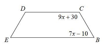 PLEASE HELP!!!!!!!!!!!!!!!! Solve for [x]. Each figure is a trapezoid.-example-2