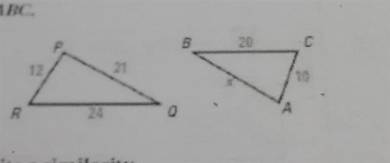 list all the pairs of congruent angles write the ratio of the corresponding sides-example-1