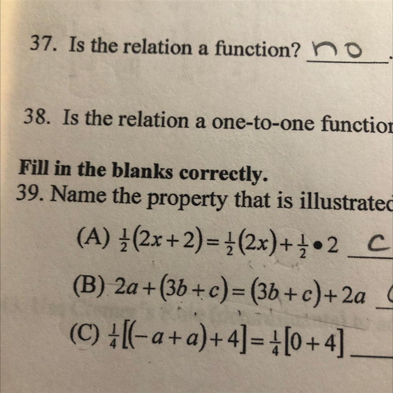 Name the property that is illustrated by each statement in the picture a), b), and-example-1