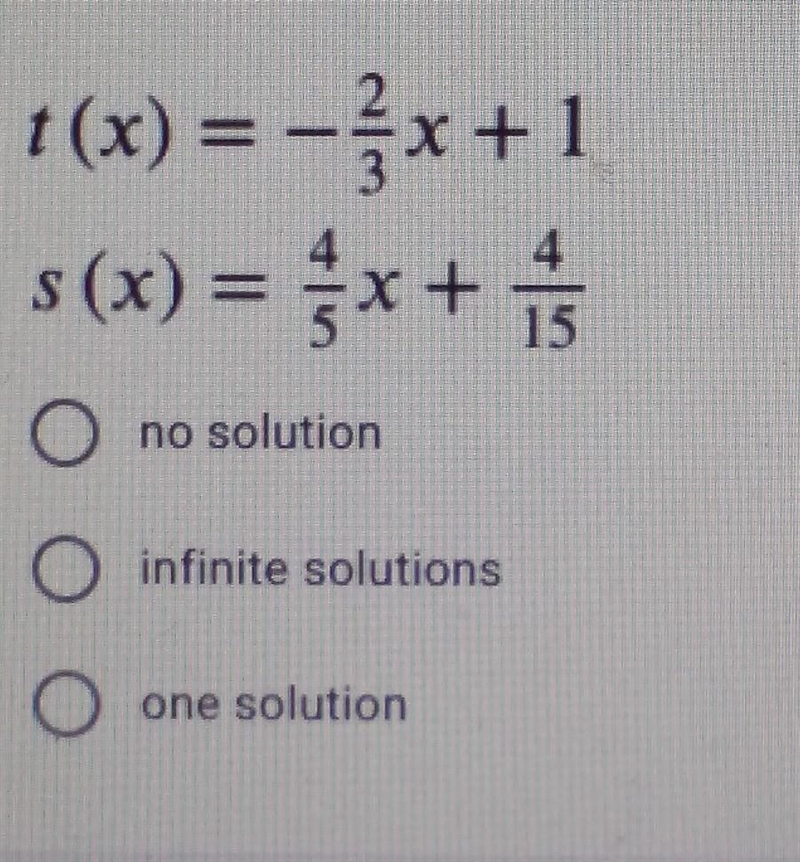 how many solutions does the following system have and if any what is the solution-example-1