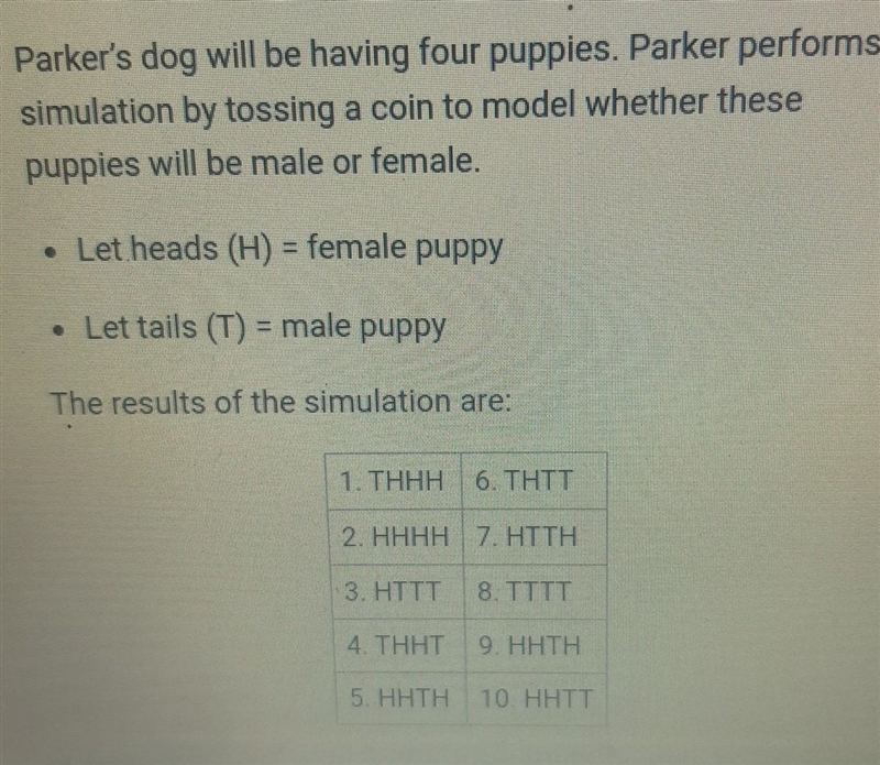 What is the estimated probability that at least two of the puppies will befemale?A-example-1