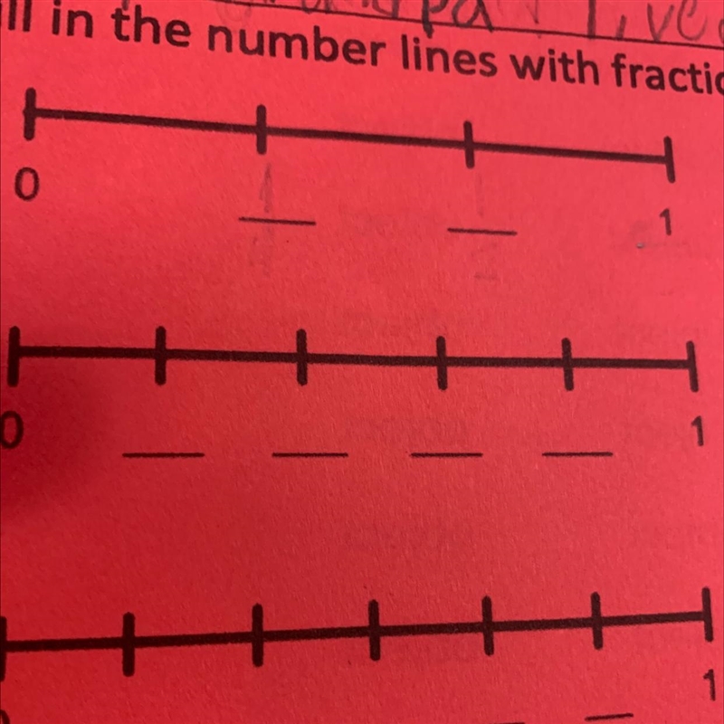 I need help filling in the number line with fractions-example-1