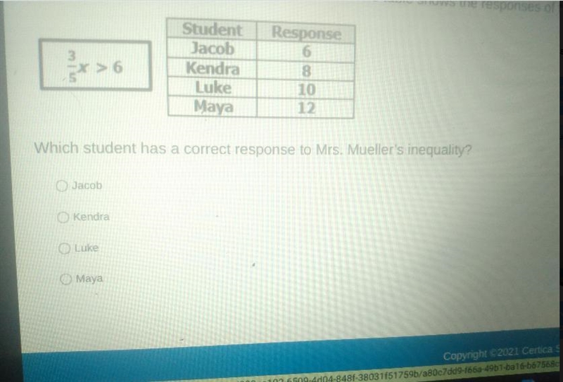 mrs.mueller writes an inequality on the board . the table shows the responses of four-example-1