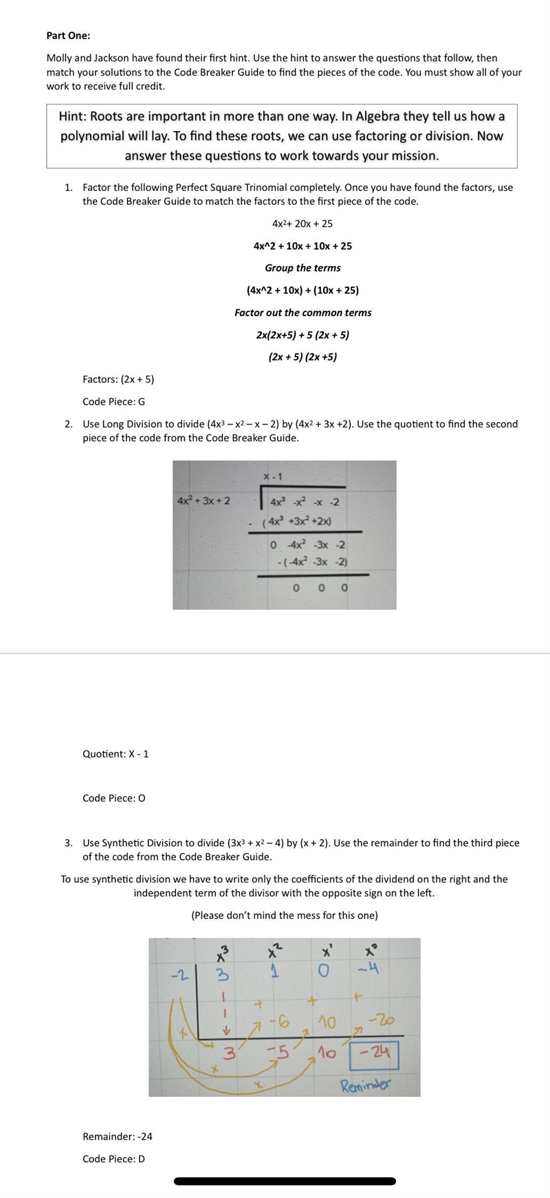 Hello, I need some help with Part 2 question 5! Please show work as the instructions-example-2