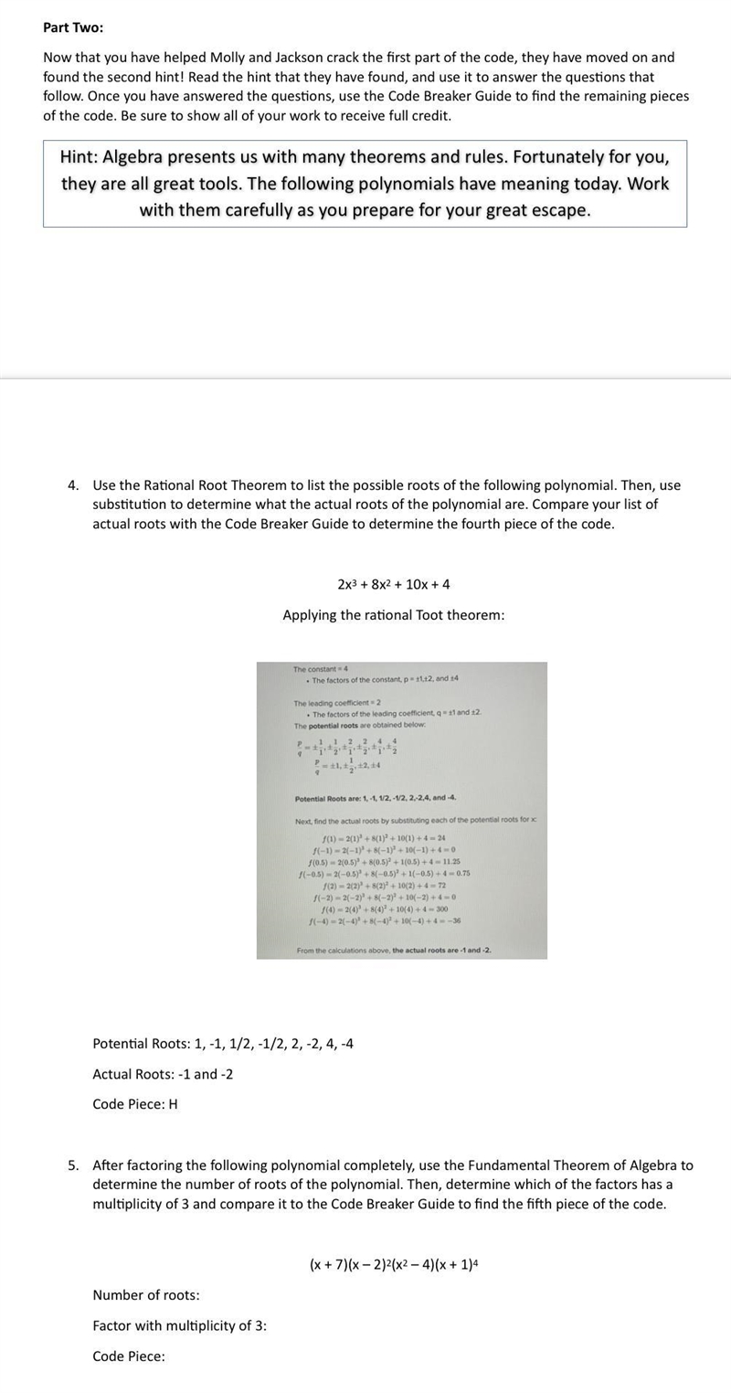 Hello, I need some help with Part 2 question 5! Please show work as the instructions-example-3