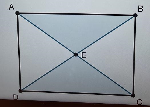 In rectangle ABCD, point E lies halfway between sides AB and CD and halfway between-example-1