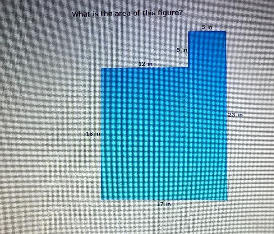 What is the area of this figure?5 in5 in12 in23 in18 in17 in-example-1