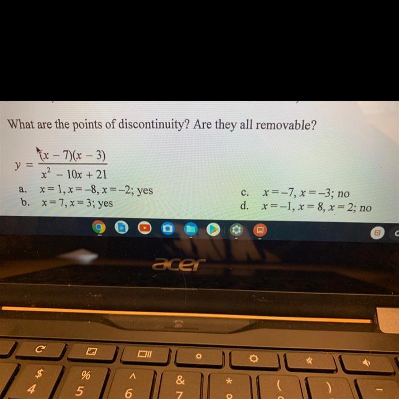 Pls help:What are the points of discontinuing? Are they all removable?-example-1