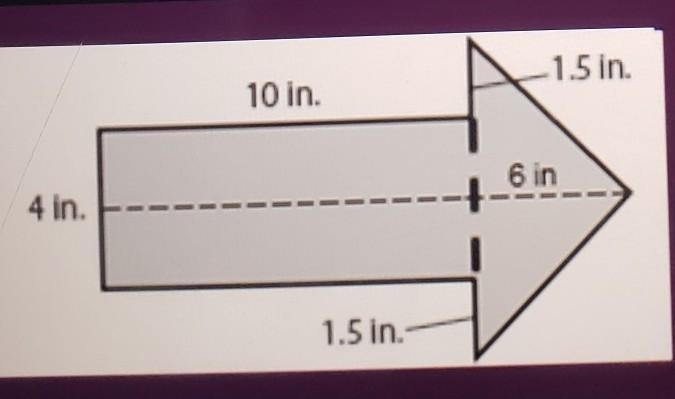 Can you help me please? what is the area of this arrow?-example-1