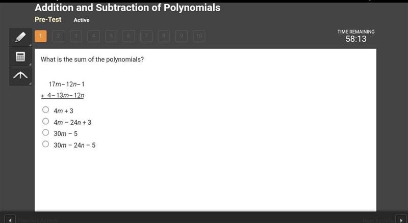 What is the sum of the polynomials?-example-1