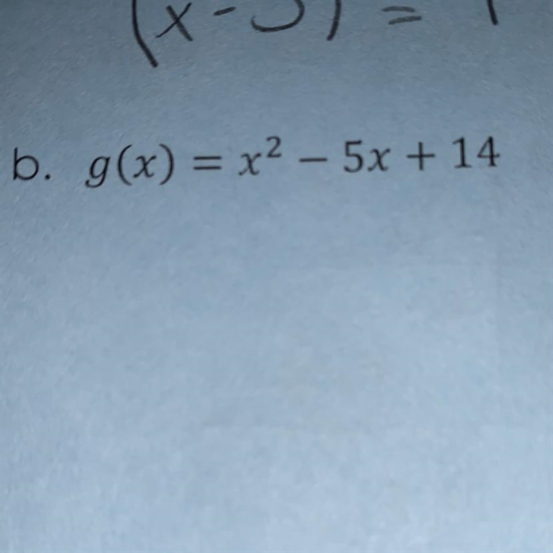 Use completing the square to find the vertex of the fallen parabolasHow to solve-example-1