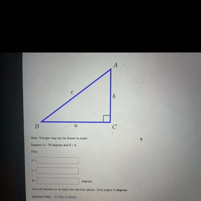 Percal: Note Triangle may not be drawn to scale .-example-1