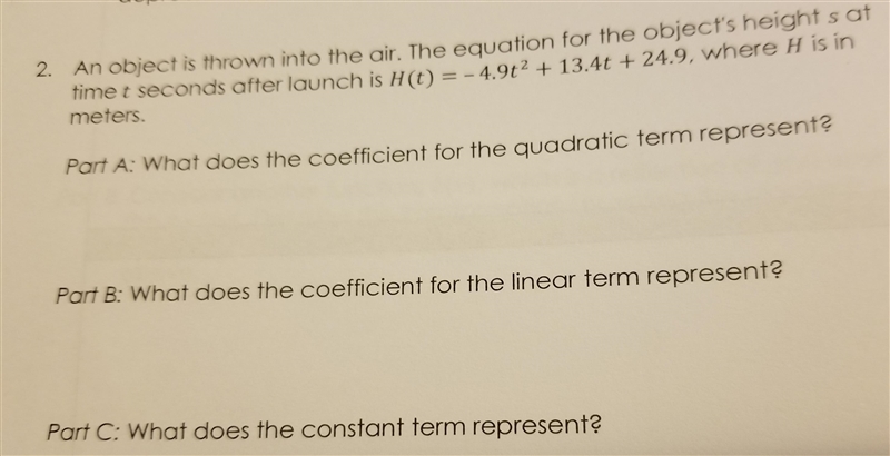 an object is thrown to the air. the equation for the object's height s at time t seconds-example-1