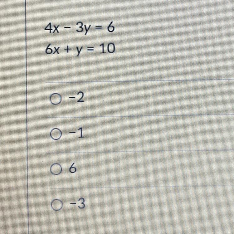 Suppose you chose to solve the following system of questions by multiplying the first-example-1