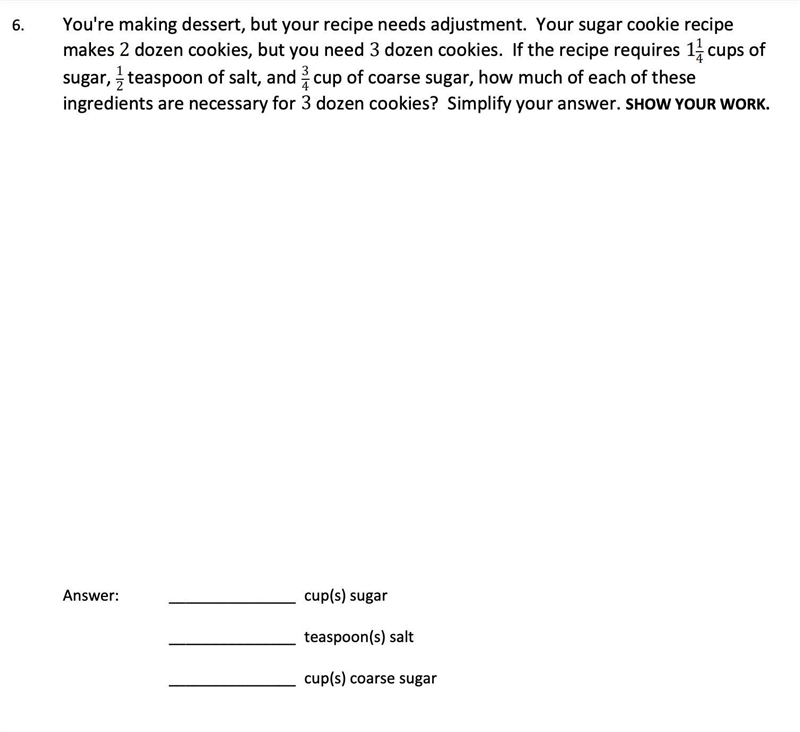 You're making dessert, but your recipe needs adjustment. Your sugar cookie recipemakes-example-1