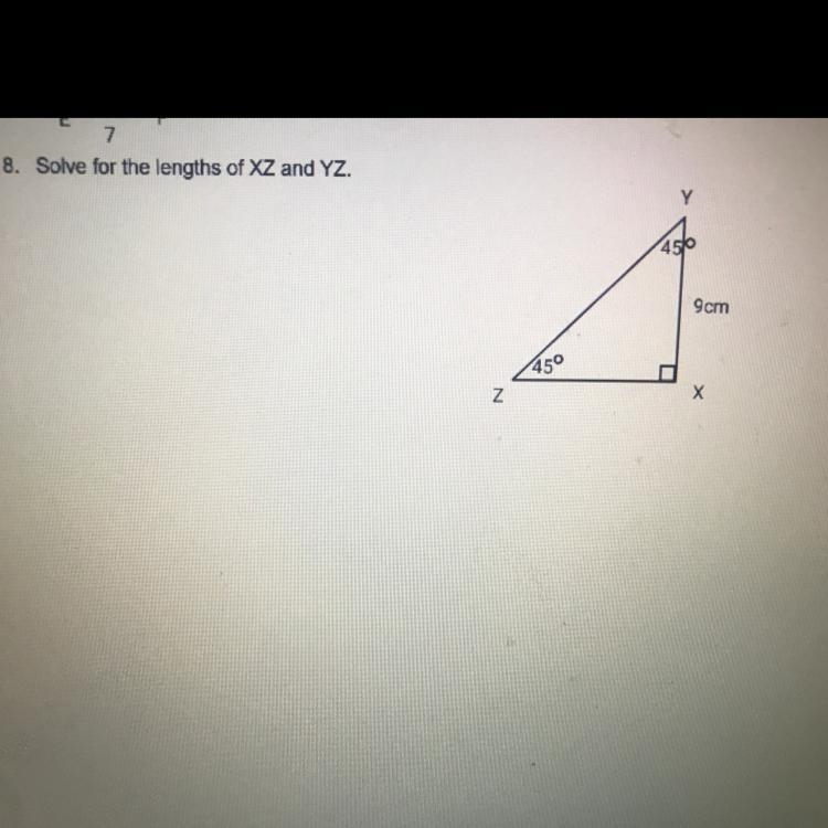 Solve for the lengths of XZ and YZ-example-1