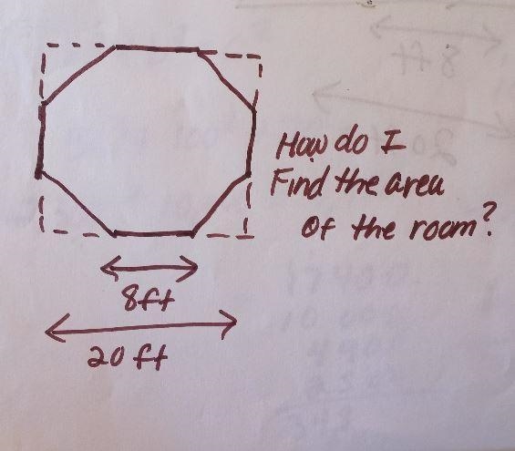 Hi, I need to send you a picture of the drawing, dealing with finding the area-example-1