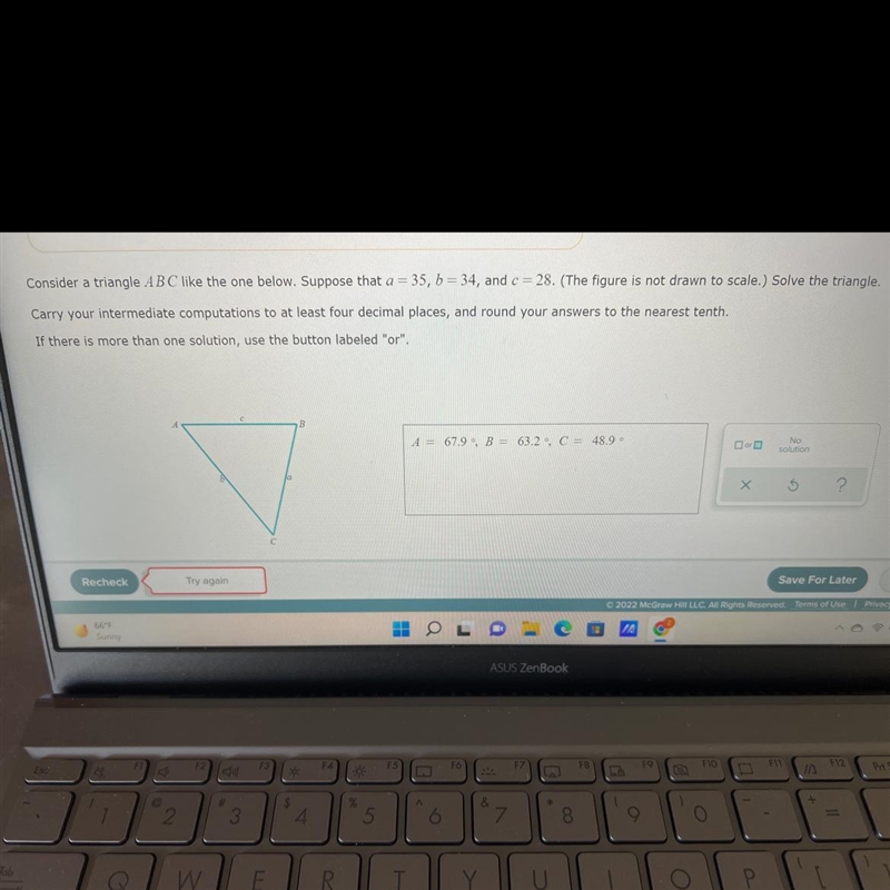 Apparently both angle A and angle C are not right please help-example-1