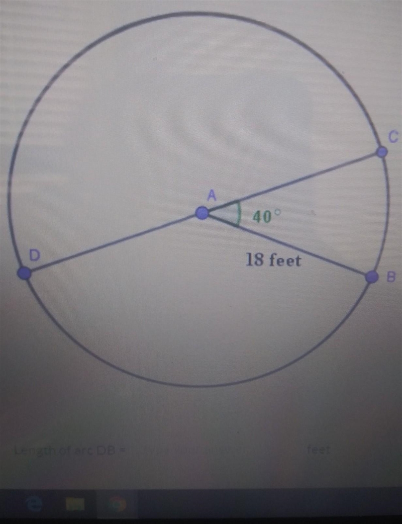 Find the length of Arc DB round your answer to the nearest hundredth-example-1