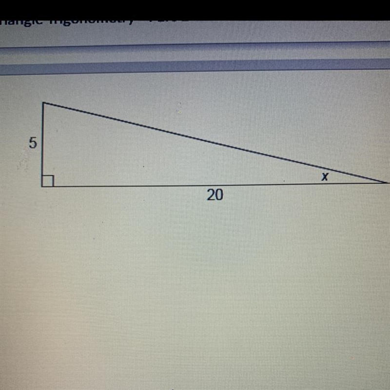 What is the value of x in this triangle? Enter your answer as a decimal in the box-example-1