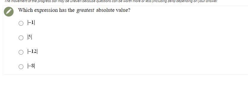 Which expression has the greatest absolute value?-example-1