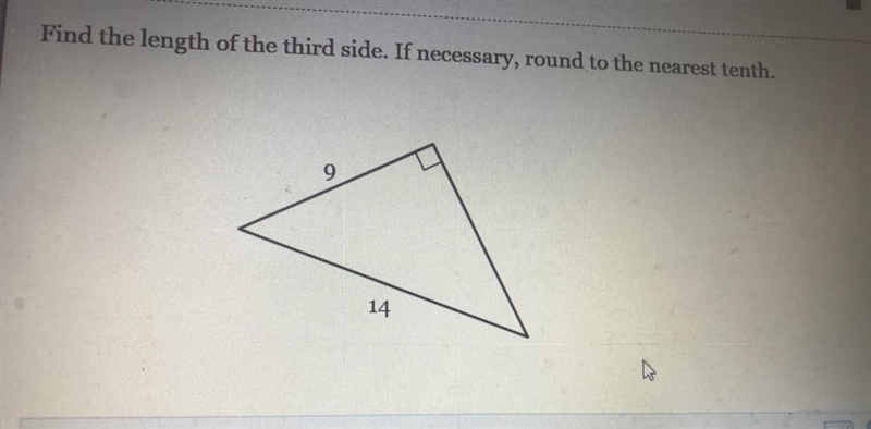 Find the length of the third side. If necessary, round to the nearest tenth.914-example-1