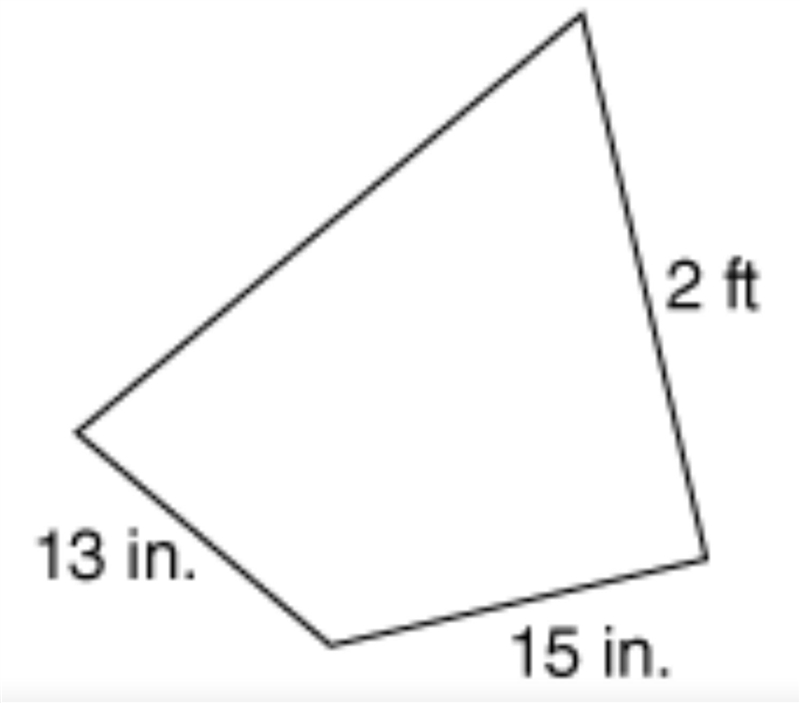 If the perimeter of this quadrilateral is 79 inches, what is the measure of the missing-example-1