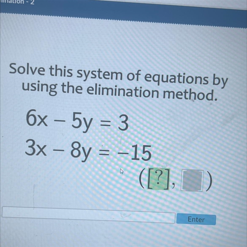 -Solve this system of equations byusing the elimination method.4x – 6y = -20-2x + 4y-example-1