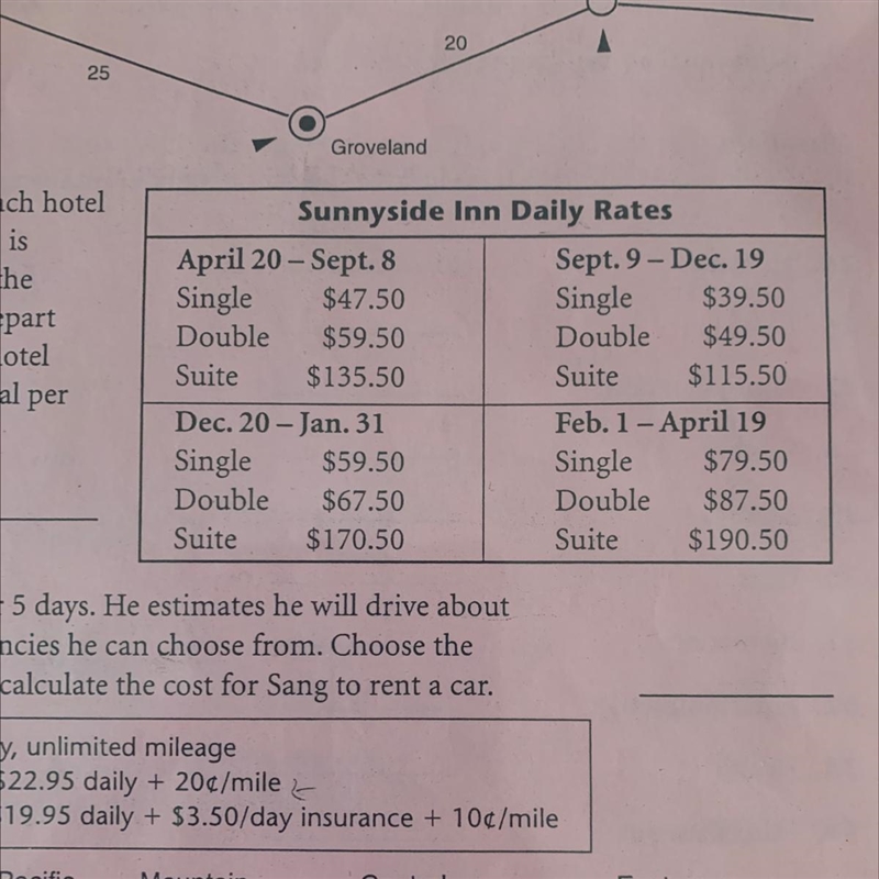 Two friends take a bus trip to a beach hotelfor spring break. One-way bus fare is-example-1