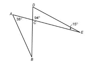 TriangleABC and triangle DEC are A. Similar B. Not similar-example-1