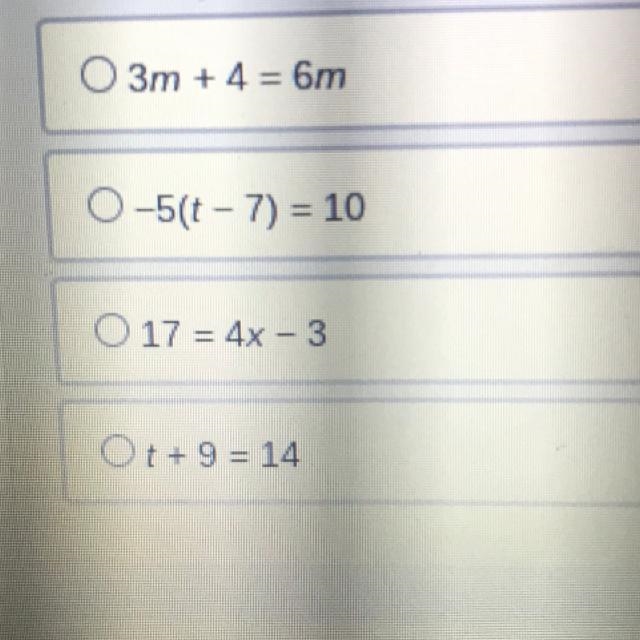 The integer 5 makes which of the following equation false-example-1